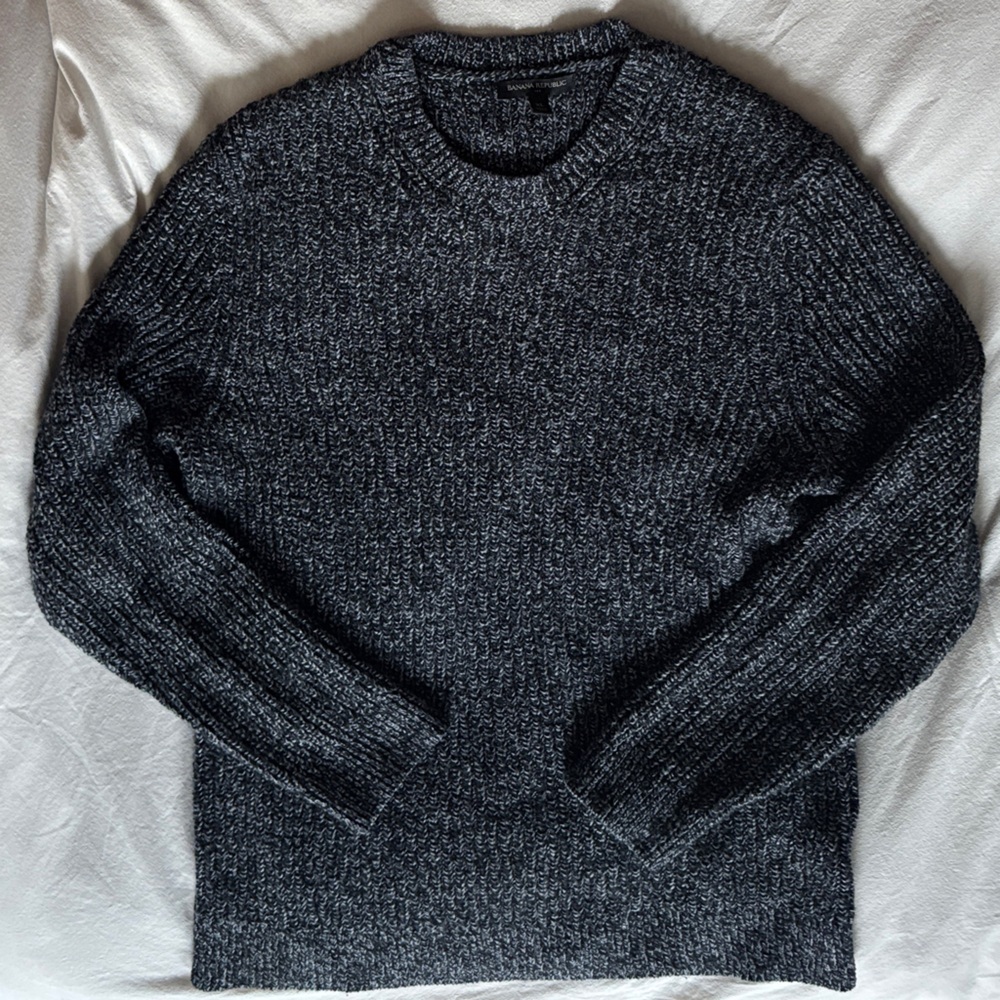 Banana Republic Men's Charcoal Crewneck Sweater